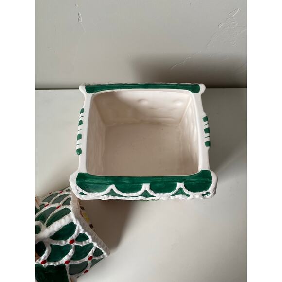 Potpourri Designs Hand Painted Gingerbread House Christmas Cookie Jar - Picture 6 of 11